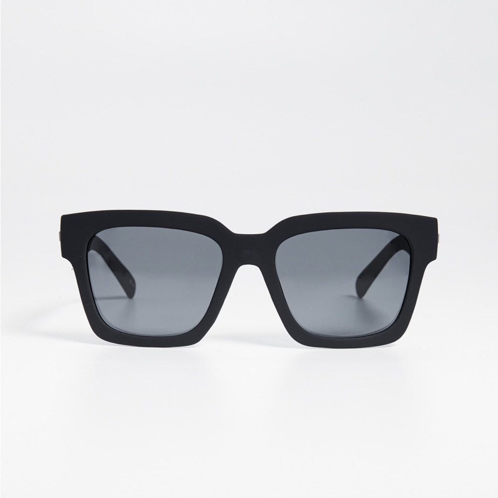 Le Specs Weekend Riot Polarized Sunglasses Black Rubber/Smoke Mono